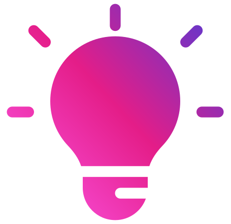 Ampoule violette symbolisant la créativité